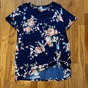 Floral Blouse with knot
